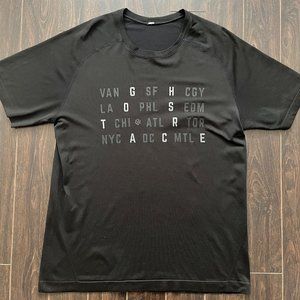 Lululemon Men's Metal Vent Tech SS Shirt Ghost Race Black Size L Large